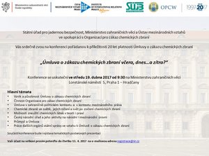 Pozvánka na konferenci Úmluva o zákazu chemických zbraní včera, dnes…a zítra? (JPG, 167 KB)