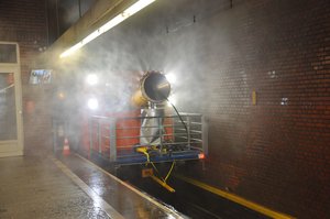 Obrázek 4: DA-4 – široký paprsek pro dekontaminaci tunelu metra