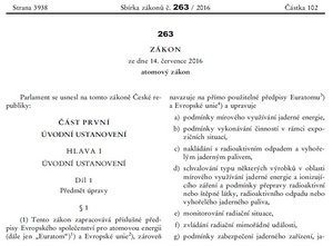Úvodní strana nového zákona
